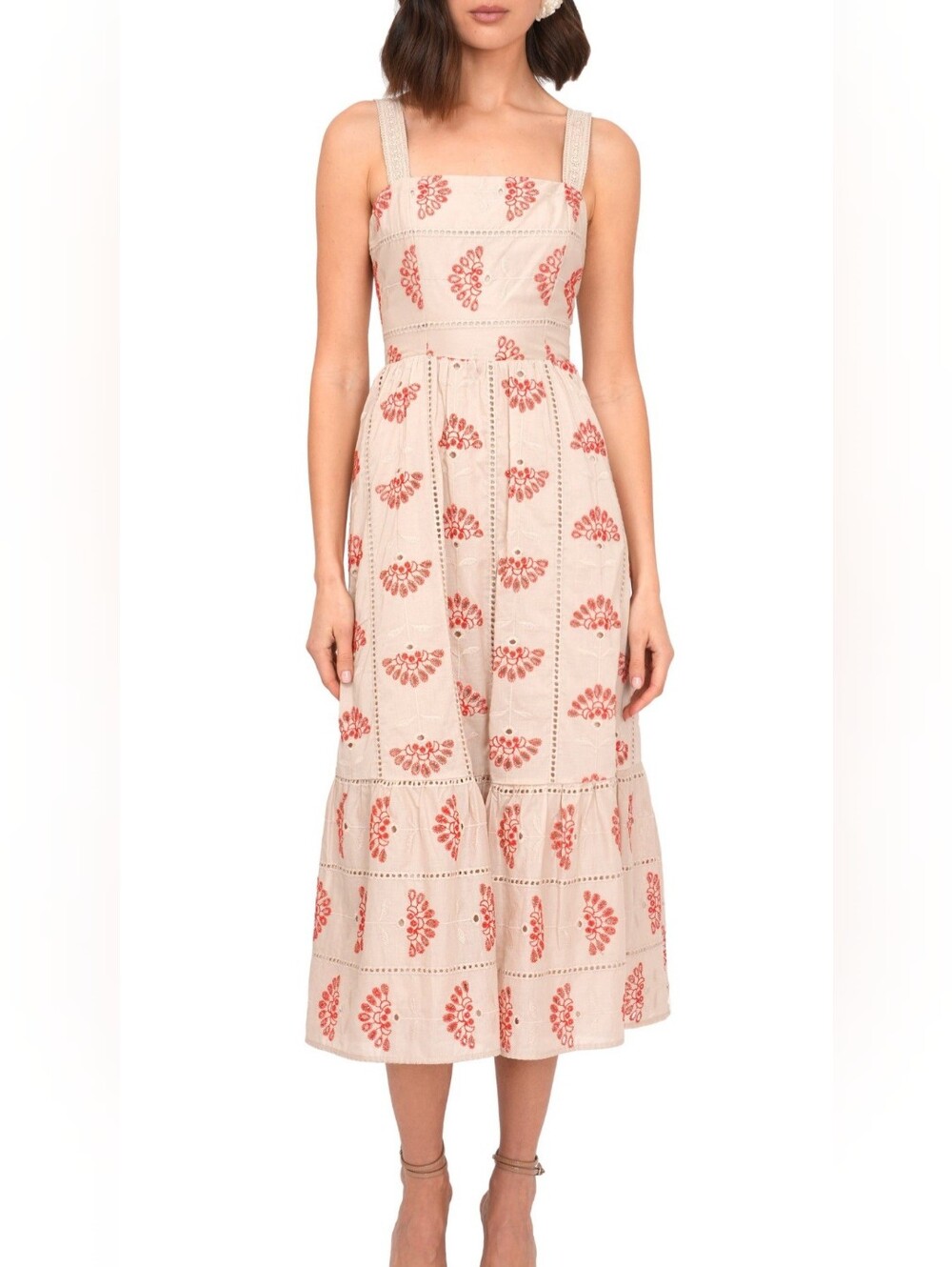 Adelyn Rae Merinda Eyelet Embroidered Dress
